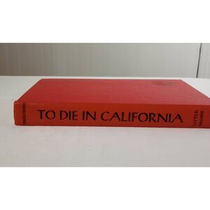 Vintage red book for reading, for decor, arts crafts "To Die in California"